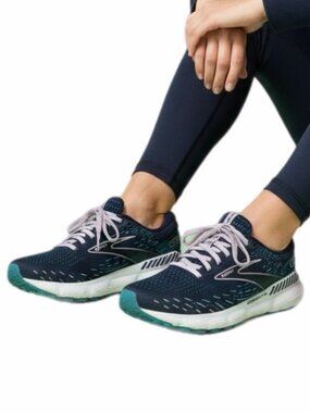 Brooks Sneakers Womens 9.5 Navy Teal Glycerin GTS 20 Running Training Hiking